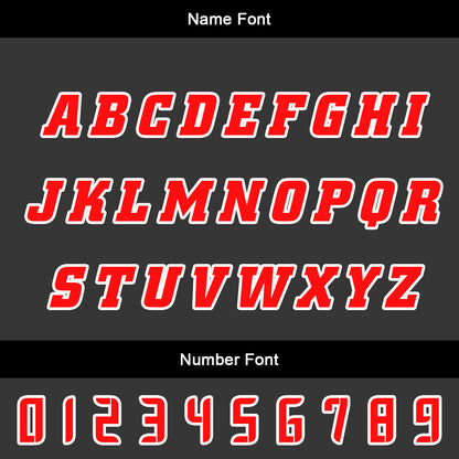 Custom Orange Red Uniform Jersey Kids Adults Personalized Set Jersey Shirt