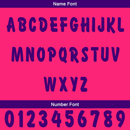 Custom Fuchsia Purple Baseball Jersey Personalized Gradient Team Uniforms Shirt with Name Number