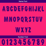 Custom Fuchsia Purple Baseball Jersey Personalized Gradient Team Uniforms Shirt with Name Number