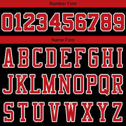 Custom Stitched Basketball Jersey for Men, Women And Kids Black-Red-White