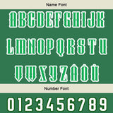 Custom Green White Letterman Varsity Jacket Personalized Embroidery Printing
