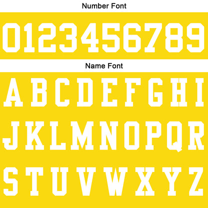 Custom Yellow White Football Polo Shirts  Add Your Unique Logo/Name/Number