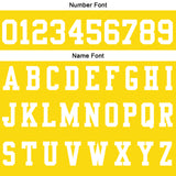Custom Yellow White Football Polo Shirts  Add Your Unique Logo/Name/Number