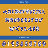 Custom Blue Yellow Letterman Varsity Jacket Personalized Embroidery Printing