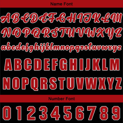 Custom Black Red Button Down Baseball Jersey for Men Women Adult Youth Print Name Number Logo