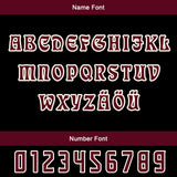 Custom Black Red Letterman Varsity Jacket Personalized Embroidery Printing