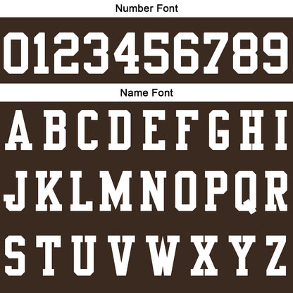 Custom Dull Brown White Football Polo Shirts  Add Your Unique Logo/Name/Number