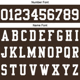 Custom Dull Brown White Football Polo Shirts  Add Your Unique Logo/Name/Number