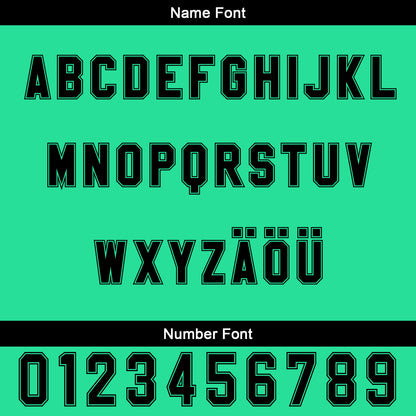 Custom Green Black Baseball Jersey Personalized Gradient Team Uniforms Shirt with Name Number