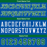 Custom Royal-Green Basketball Jersey for Men Women Adult Youth Stitched Name Number Logo