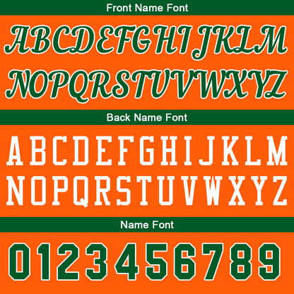 Custom Orange-Green Basketball Jersey for Men Women Adult Youth Stitched Name Number Logo