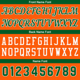 Custom Orange-Green Basketball Jersey for Men Women Adult Youth Stitched Name Number Logo