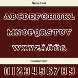 Custom Burgundy White Letterman Varsity Jacket Personalized Embroidery Printing