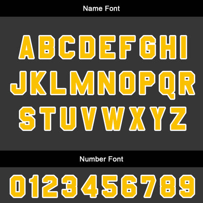 Custom Black Yellow Basketball Jersey Uniform Suit Printed Your Logo Name Number