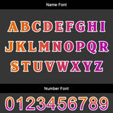 Custom Purple Orange Uniform Jersey Kids Adults Personalized Set Jersey Shirt