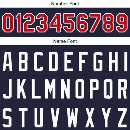 Custom Stitched Basketball Jersey for Men, Women And Kids Navy-Red-White
