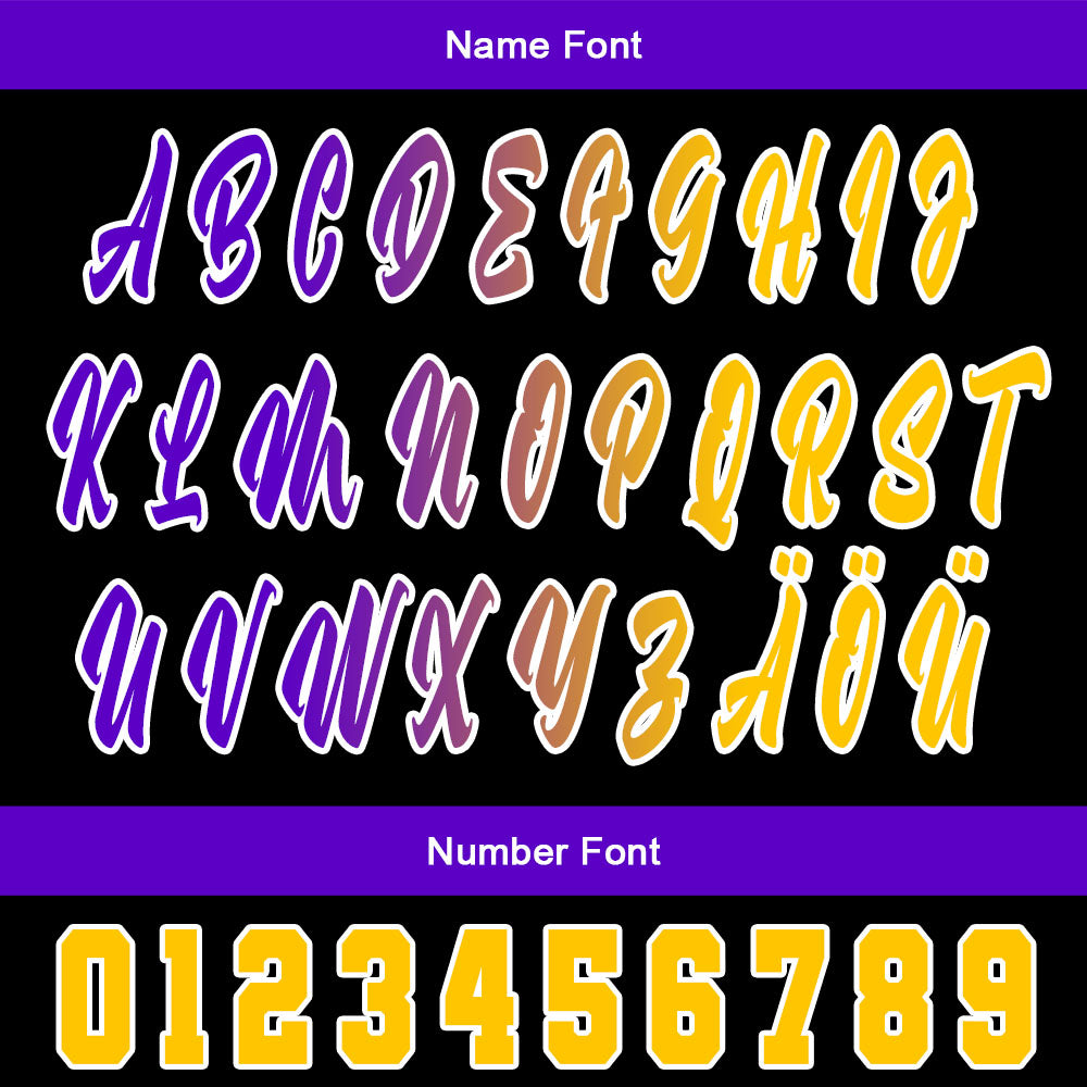 Custom Black Purple Baseball Jersey Personalized Gradient Team Uniforms Shirt with Name Number