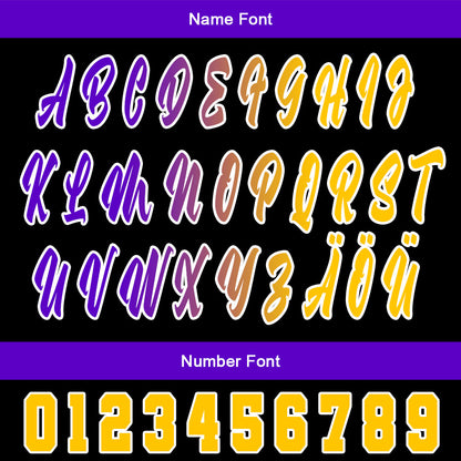 Custom Black Purple Baseball Jersey Personalized Gradient Team Uniforms Shirt with Name Number