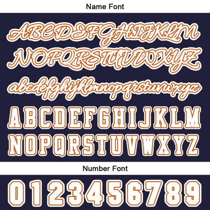 Custom Orange Dark Blue Button Down Baseball Jersey for Men Women Adult Youth Print Name Number Logo
