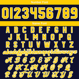 Custom Navy Yellow Varsity Jackets for Men Women Youth Personalized Letterman Jackets