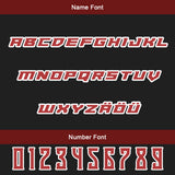 Custom Red Black Letterman Varsity Jacket Personalized Embroidery Printing