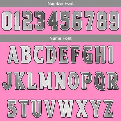 Custom Pink Grey Basketball Jersey Uniform Suit Printed Your Logo Name Number