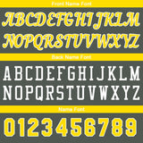 Custom Dark Gray-Yellow Basketball Jersey for Men Women Adult Youth Stitched Name Number Logo