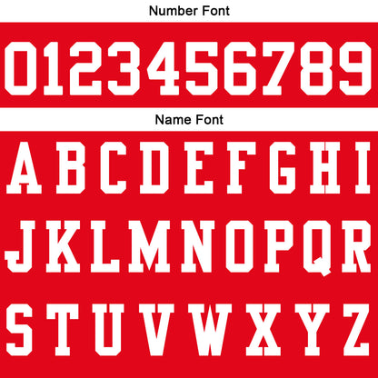 Custom Red White Football Polo Shirts  Add Your Unique Logo/Name/Number