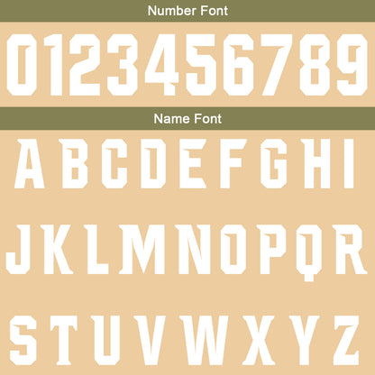 Custom Khaki Army Green Football Gradient Polo Shirts  Add Your Unique Logo/Name/Number