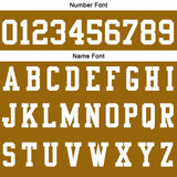 Custom Brown White Football Polo Shirts  Add Your Unique Logo/Name/Number