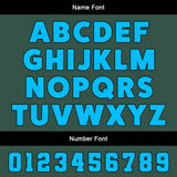 Custom Green Blue Uniform Jersey Kids Adults Personalized Set Jersey Shirt