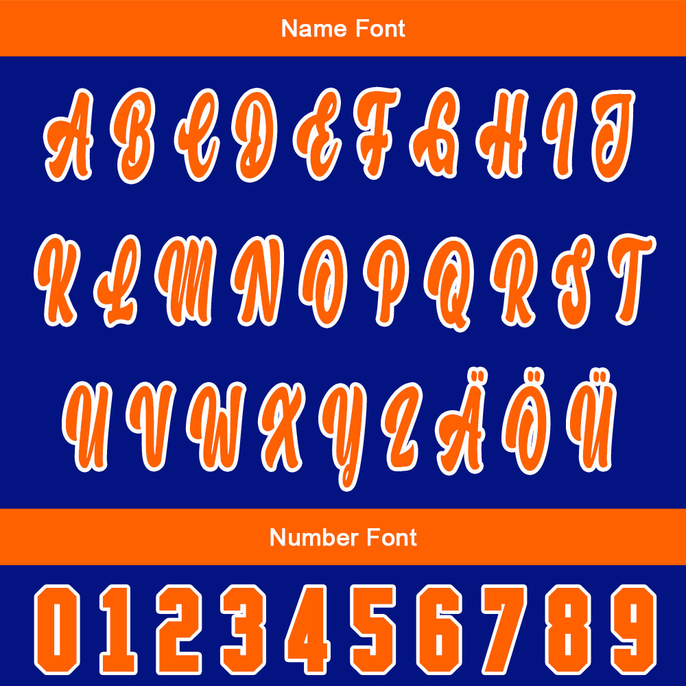 Custom Blue Orange Baseball Jersey Personalized Gradient Team Uniforms Shirt with Name Number