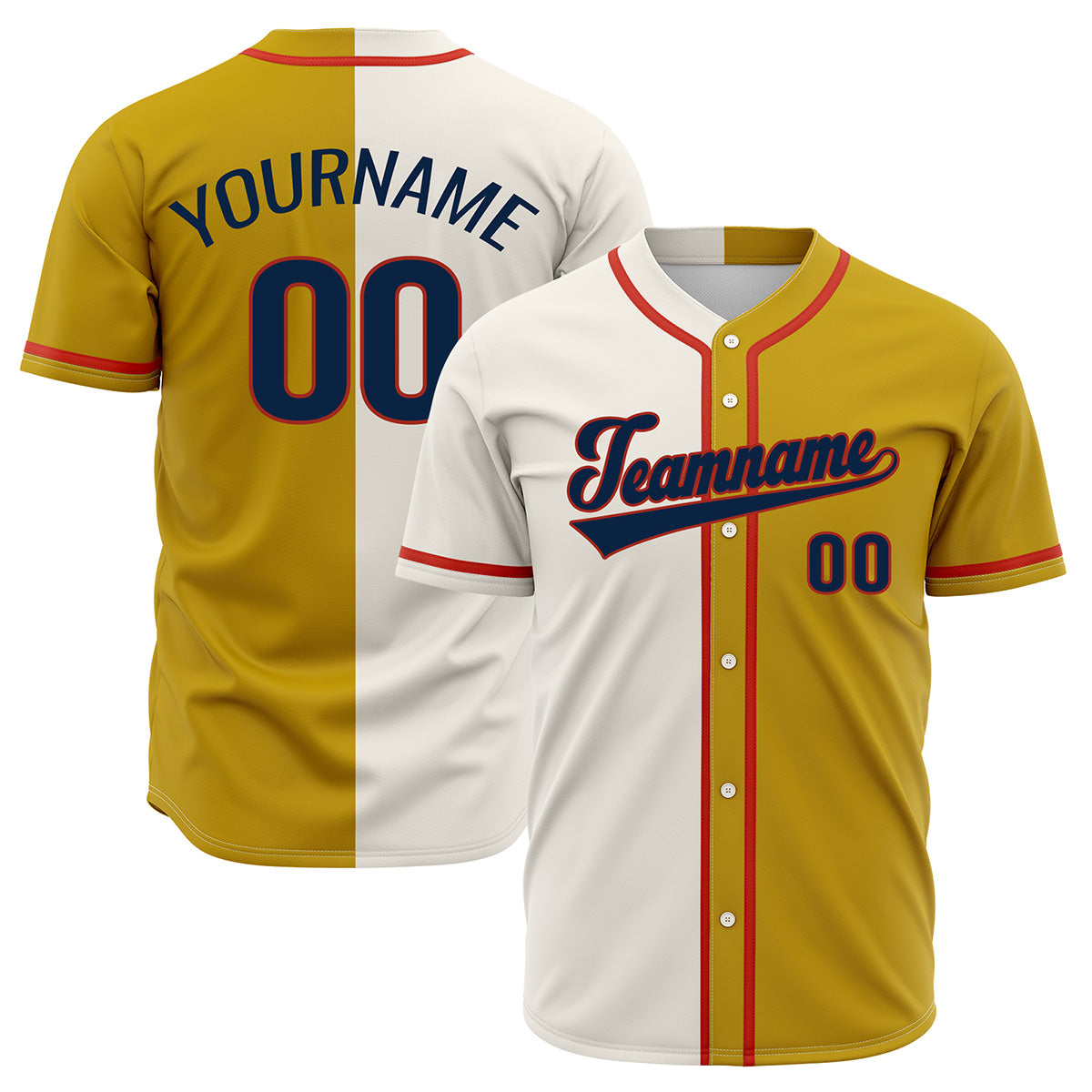 Custom Off White Yellow Hip Hop Baseball Jersey Stitched Printed - Personalized Name Number Shirts #BB-0919-0074