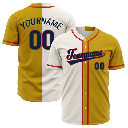 Custom Off White Yellow Hip Hop Baseball Jersey Stitched Printed - Personalized Name Number Shirts #BB-0919-0074