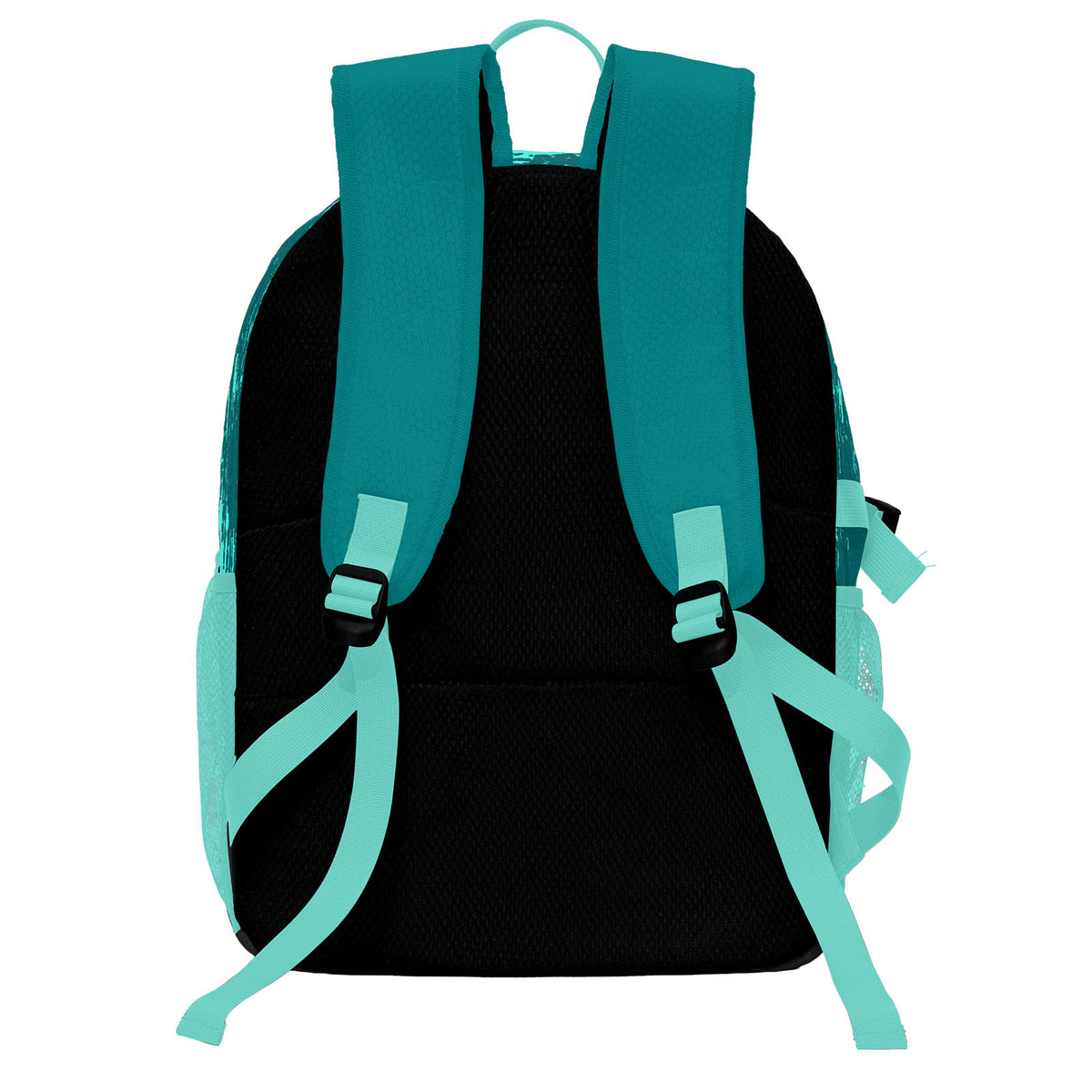 Custom Cyan Blue Basketball Soccer Backpack Personalized Player Names Numbers Team Logo #BB-0919-0010