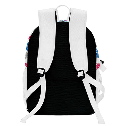 Custom White Basketball Soccer Backpack Personalized Player Names - Numbers & Team Logo #150-BP-0914-0026