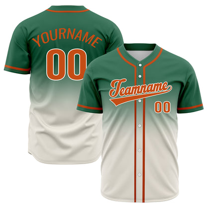 Custom Green Off White Hip Hop Baseball Jersey Stitched Printed - Personalized Name Number Shirts #BB-0919-0063