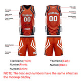 Custom Orange Navy Reversible Basketball Suit for Adults and Kids Personalized Jersey