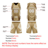 Custom Brown Reversible Basketball Suit for Adults and Kids Personalized Jersey
