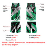 Custom Black Green Grey Basketball Jersey Uniform Suit Printed Your Logo Name Number