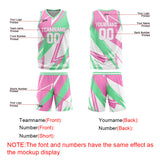 Custom Pink Green Basketball Jersey Uniform Suit Printed Your Logo Name Number