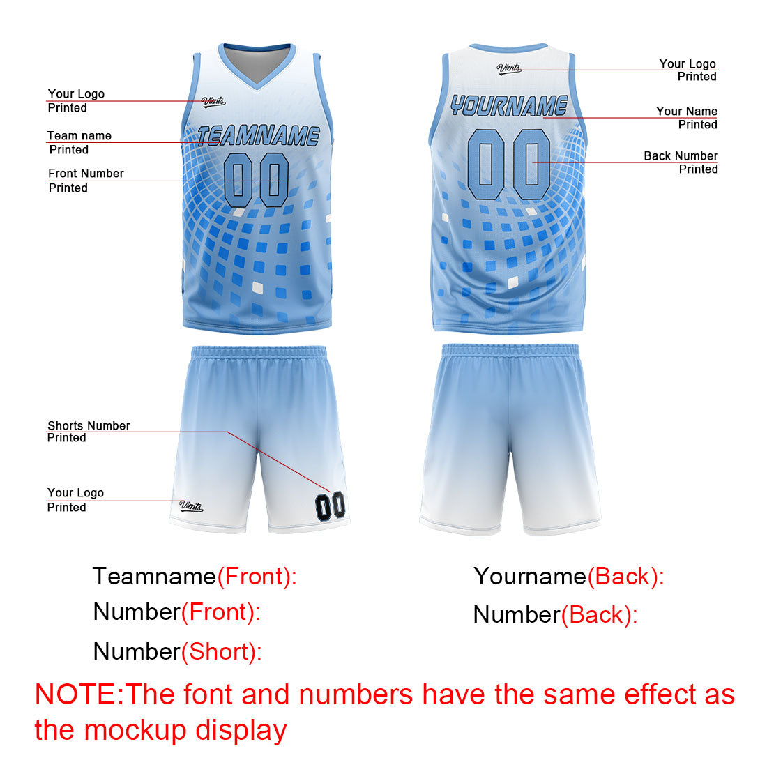 Custom White Blue Basketball Jersey Uniform Suit Printed Your Logo Name Number