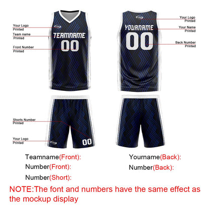 Custom Black White Reversible Basketball Suit for Adults and Kids Personalized Jersey