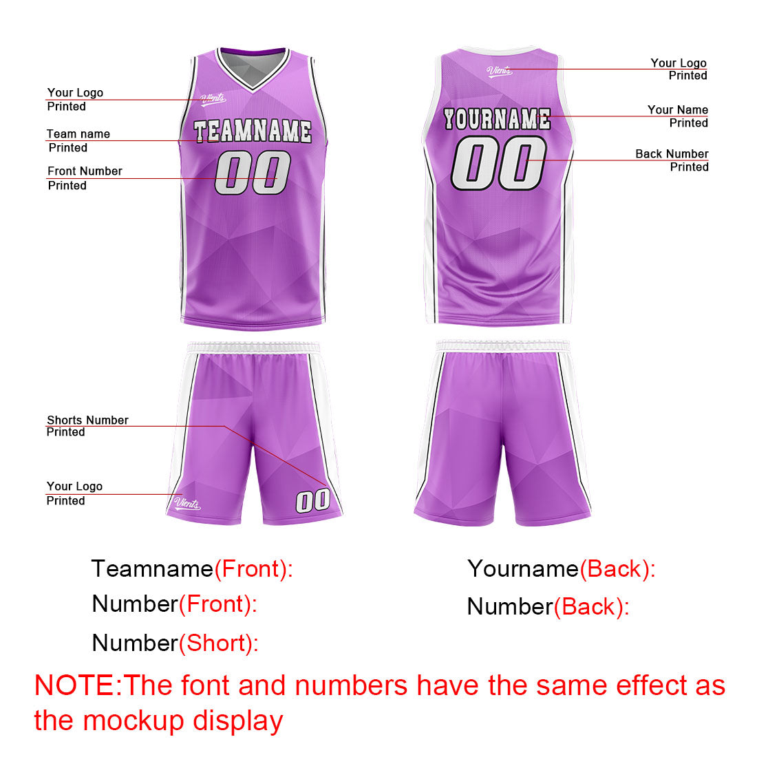 Custom Purple White Reversible Basketball Suit for Adults and Kids Personalized Jersey