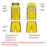 Custom Yellow Black Basketball Jersey Uniform Suit Printed Your Logo Name Number