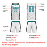 Custom White Black Blue Basketball Jersey Uniform Suit Printed Your Logo Name Number