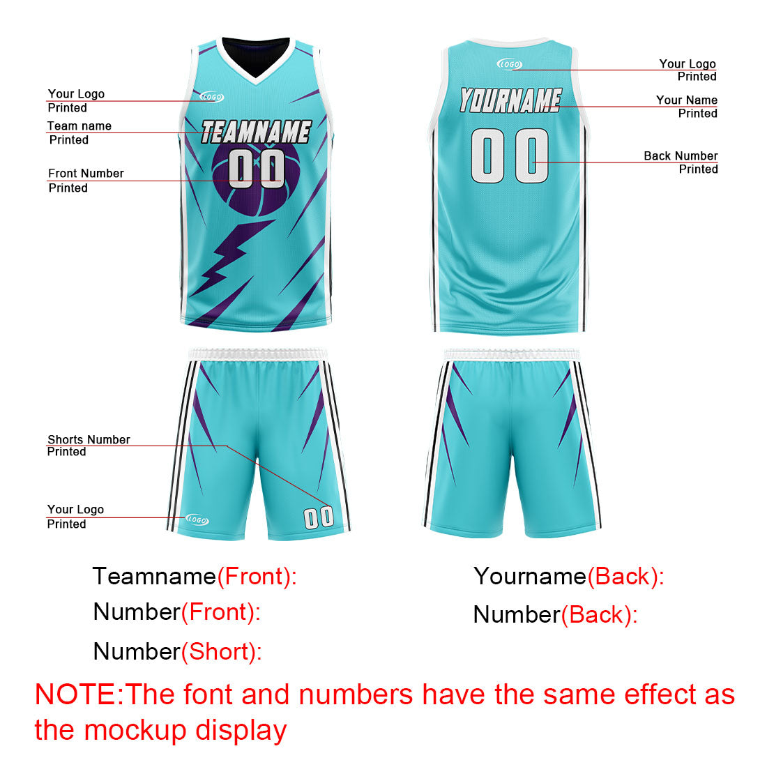 Custom Cyan Dull Purple Reversible Basketball Suit for Adults and Kids Personalized Jersey