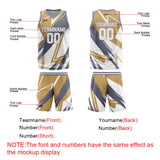 Custom Brown Grey Basketball Jersey Uniform Suit Printed Your Logo Name Number