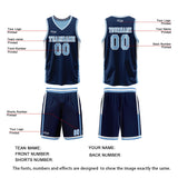 Custom Navy Blue Reversible Basketball Suit for Adults and Kids Personalized Jersey