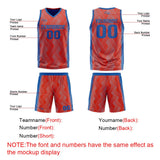Custom Red Blue Reversible Basketball Suit for Adults and Kids Personalized Jersey